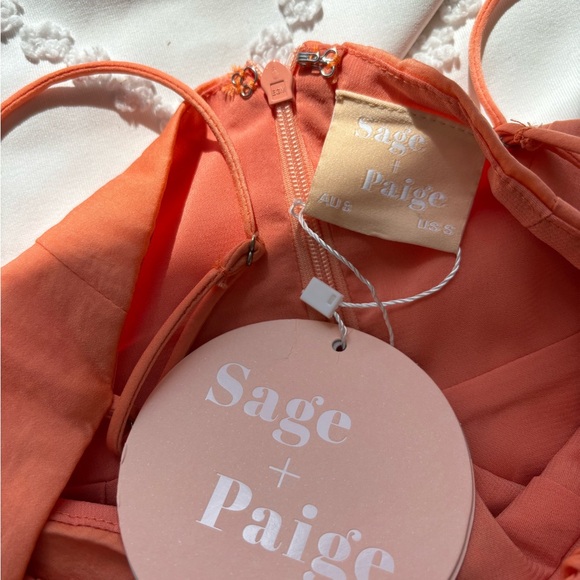 NWT Sage + Paige Peach Rosabel Maxi Dress - Picture 8 of 9
